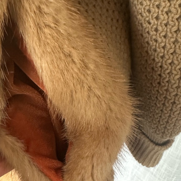 Vintage KENT FISHER Baltimore Genuine Mink Fur & Wool Knit Jacket | L/XL - Picture 6 of 10